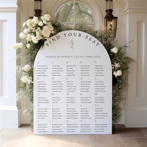 Custom Seating Chart Wedding