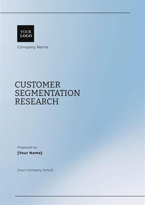 Customer Research Template