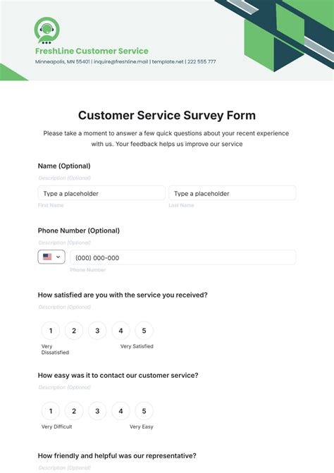 Customer Service Survey Template
