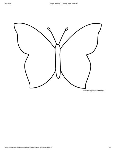 Cut Out Of A Butterfly Template