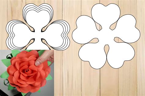 Cut Out Paper Rose Template