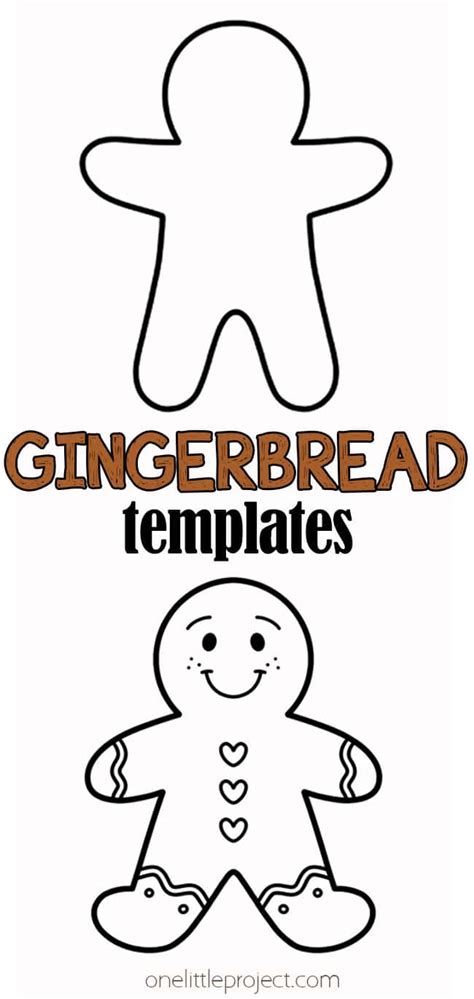 Cute Gingerbread Man Template