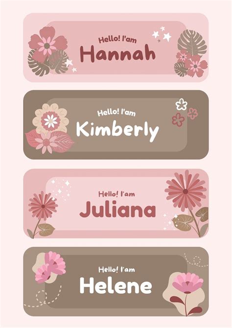 Cute Name Templates