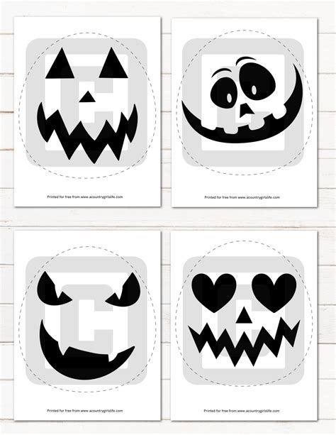 Cute Pumpkin Faces Templates