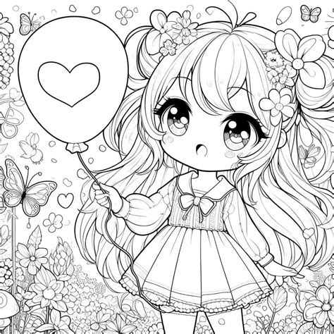 Cute Anime Coloring Pages