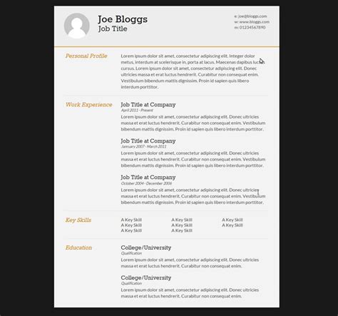 Cv Templates Html