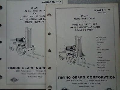 Cy Lent Timing Products Catalog