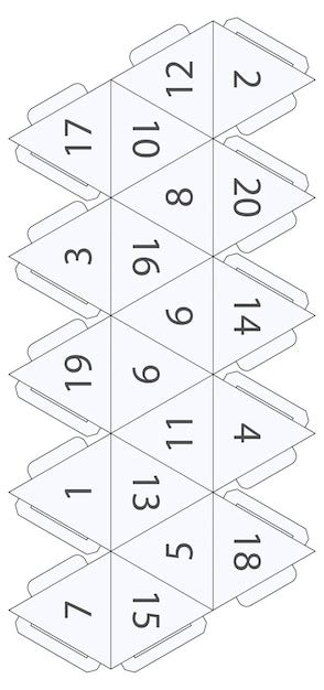 D20 Paper Template