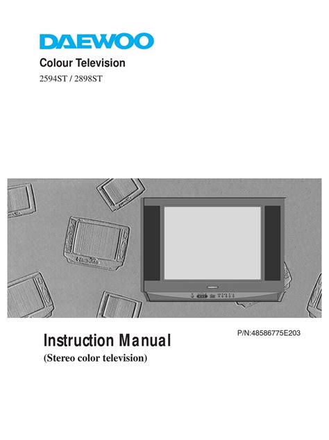 Daewoo 2594st Color Television Service Manual