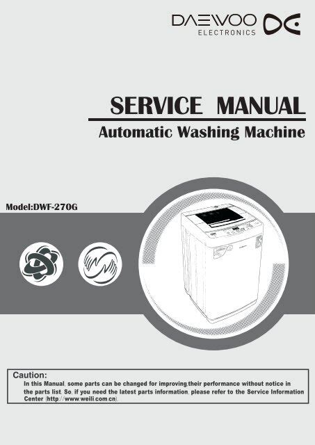 Daewoo Dwf 200as Auto Washer Repair Manual