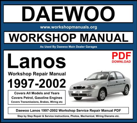 Daewoo Lanos 1997 2002 Workshop Repair Service Manual Pdf