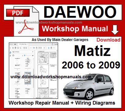 Daewoo Matiz 2000 2005 Factory Service Repair Manual Pdf