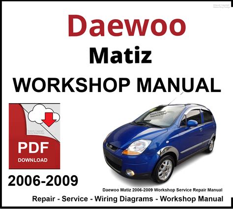 Daewoo Matiz 2000 2005 Workshop Repair Service Manual Pdf