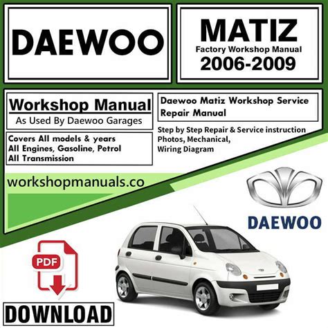 Daewoo Matiz 2003 2010 Workshop Service Manual Repair