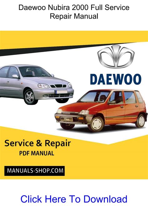 Daewoo Nubira 2000 Repair Service Manual