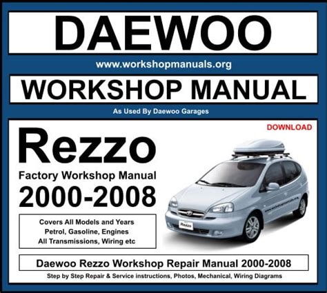 Daewoo Rezzo Factory Service Repair Manual Download Pdf