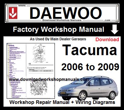 Daewoo Tacuma Factory Service Repair Manual Download Pdf