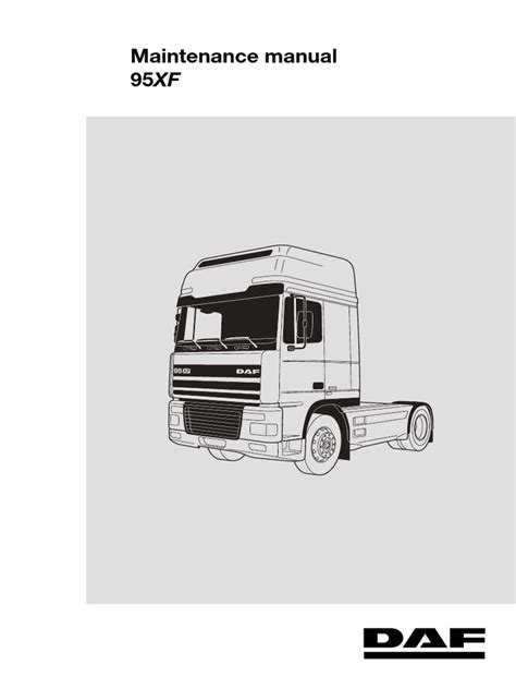 Daf 95xf Series Truck Service Repair Manual Download