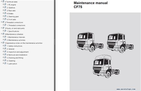 Daf Truck Cf Series Cf65 Cf75 Cf85 Workshop Service Manual