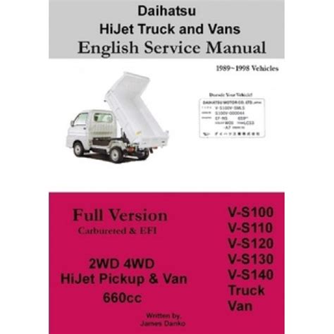 Daihatsu English Factory Service Manual Full Version