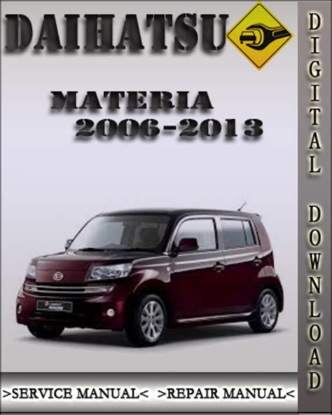 Daihatsu Materia 2006 2008 Repair Service Manual