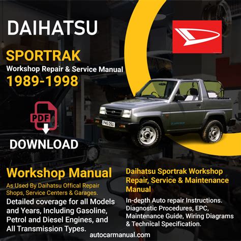 Daihatsu Sportrak 1989 Factory Service Repair Manual