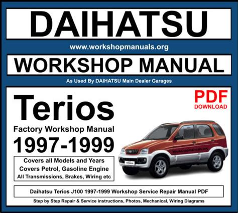 Daihatsu Terios 1997 1999 Workshop Repair Service Manual Pdf