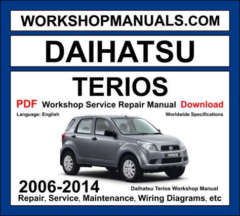 Daihatsu Terios 2 Service Repair Manual Download 2006 2011