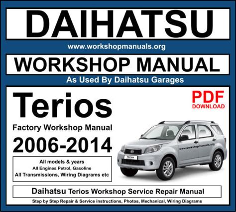 Daihatsu Terios 2006 2014 Workshop Repair Service Manual Complete Informative For Diy Repair 9734 9734 9734 9734 9734