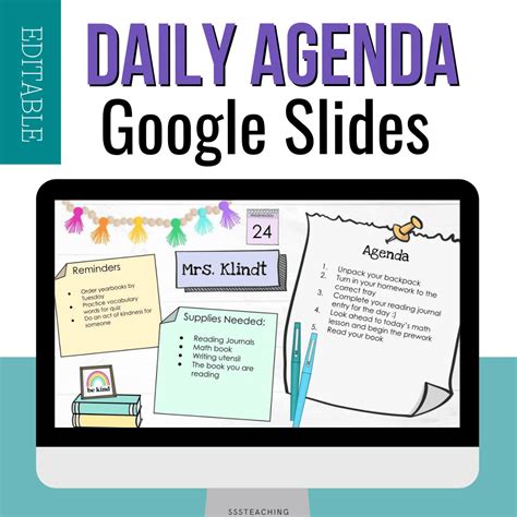 Daily Agenda Google Slides Template