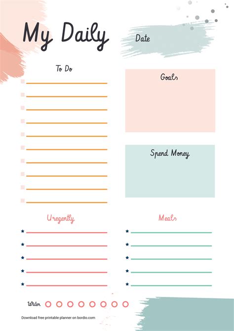 Daily Planner Printable Pages