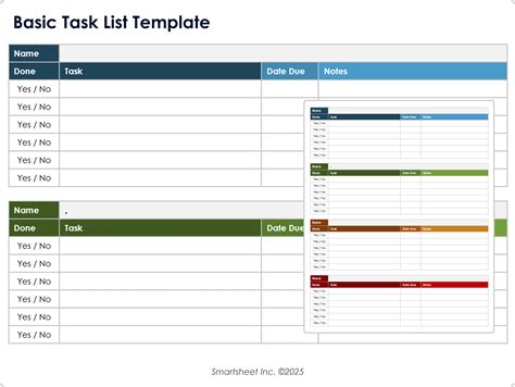 Daily Task List Template Excel