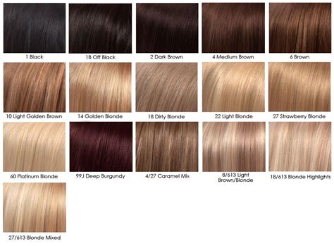 Dark Blonde Colour Chart