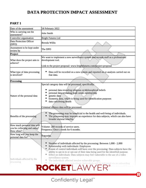 Data Protection Impact Assessment Template