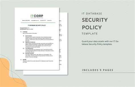 Database Security Policy Template