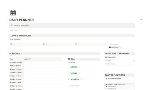Day Planner Notion Template