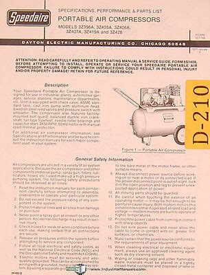 Dayton Speedaire Air Compressor Manual Model 3z427