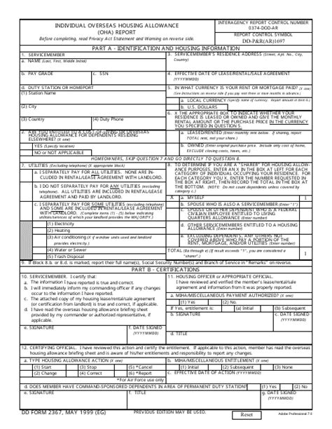 Dd Form 2367