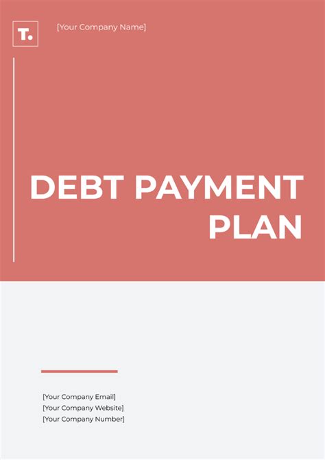 Debt Payment Plan Template