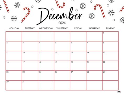 December Calendar Template