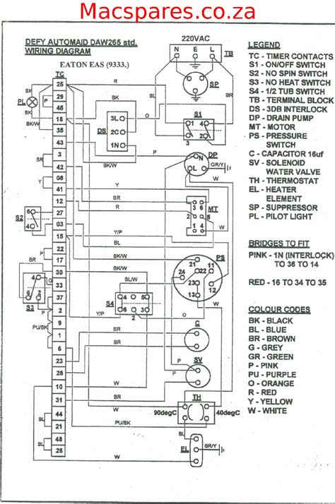 Defy Automaid Washing Machine Wiring Diagram