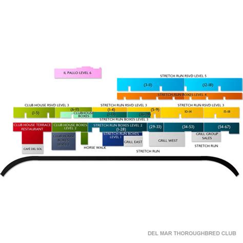 Del Mar Thoroughbred Club Seating Chart