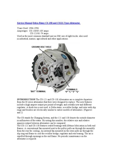 Delco Cs130 Alternator Wiring Diagram