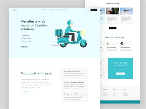 Delivery Service Website Templates Free
