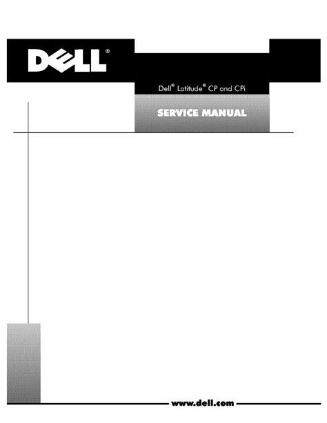 Dell Latitude Cp Cpi S Laptop Service Repair Manual