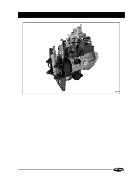 Delphi Dp210 Fuel Injection Pump Workshop Manual