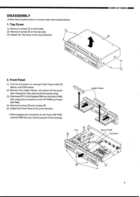 Denon Cdr W1500 Service Manual