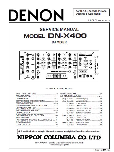 Denon Dn X400 Service Manual Repair Guide