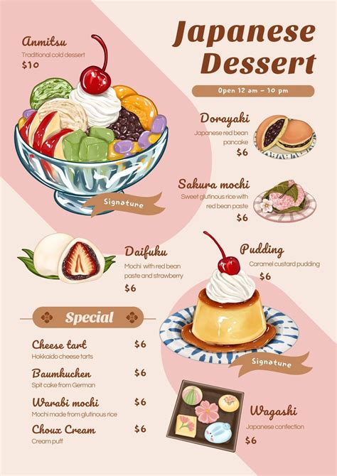Dessert Menu Template