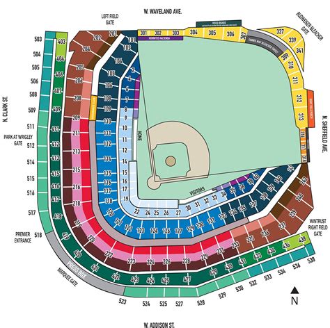 Detailed Interactive Wrigley Field Seating Chart
